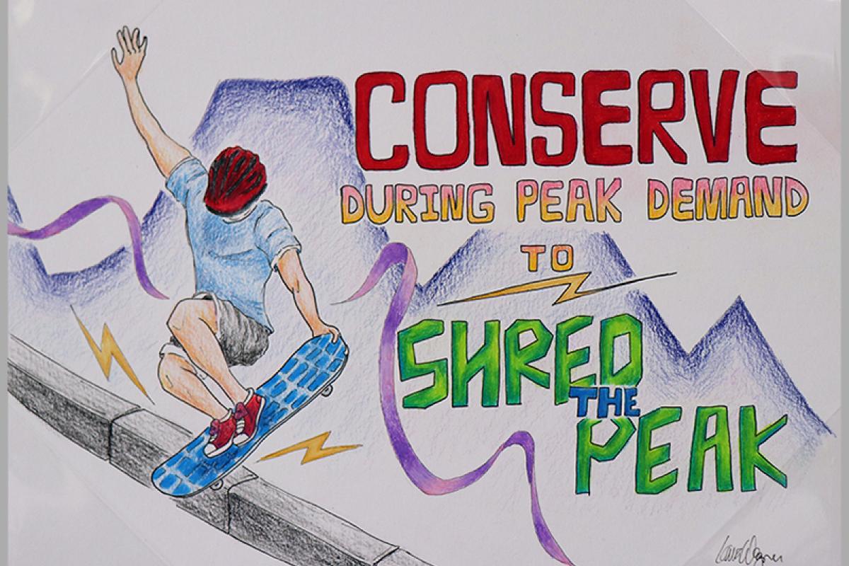 Laura Wagner, North Reading High School, Grade 11, Title: Shredding the Peak